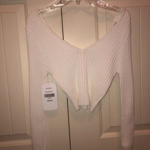 HYFVE White Long Sleeve Crop Top